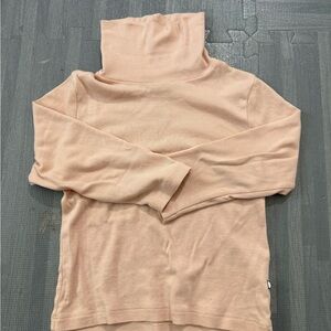 Oeuf kids pink turtleneck long sleeve shirt